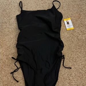 Black One-Piece Swimsuit - Classic Solid Style